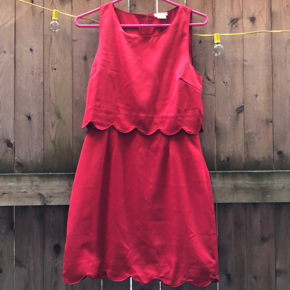 Urban outfitters scallop holiday dress